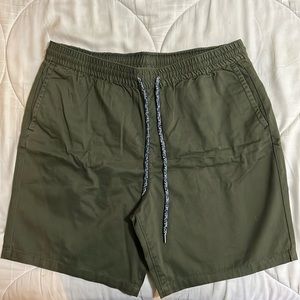 Green khaki shorts